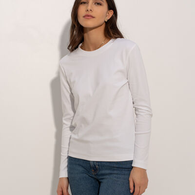 T-shirt a maniche lunghe in cotone premium al 100%