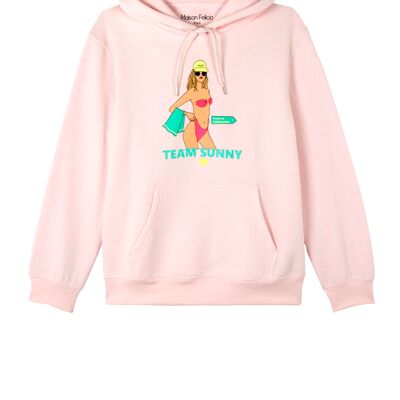 Pale pink hoodie: Team “Sunny” - Saint-Tropez