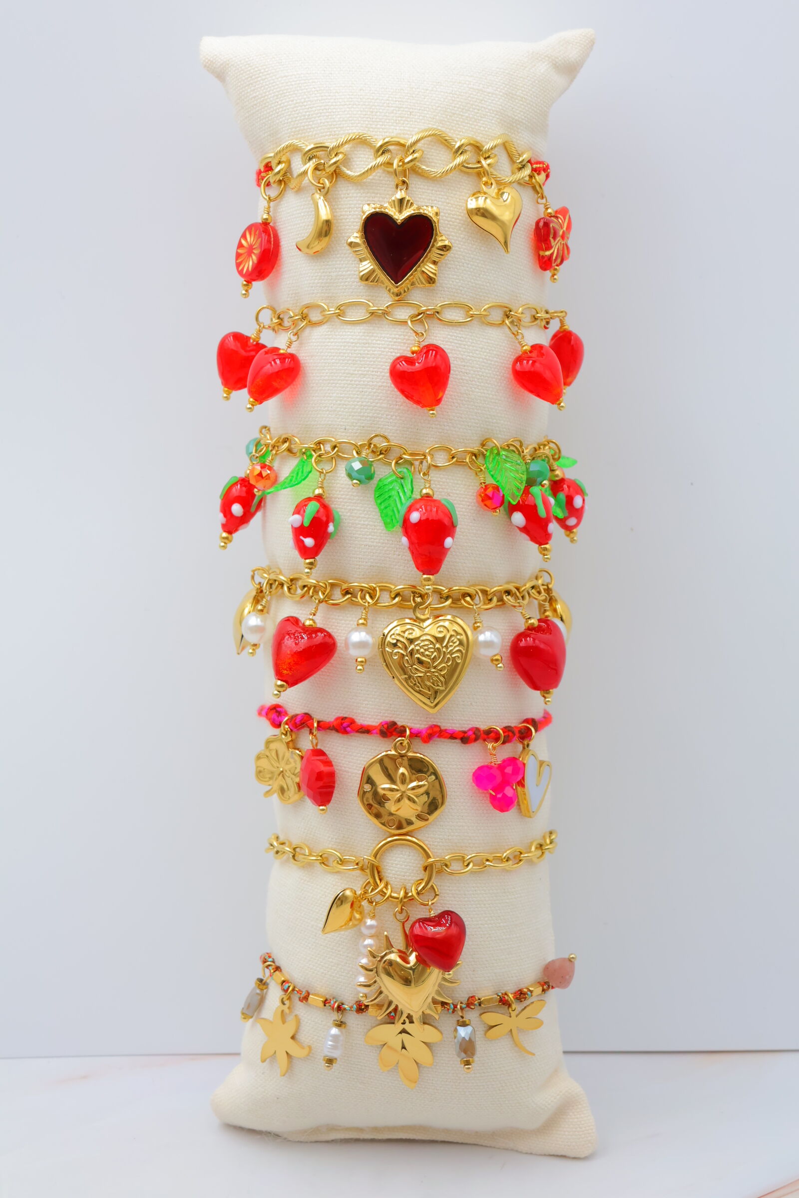 Set di 7 bracciali in acciaio inossidabile con cuscino - C-BRACELET93