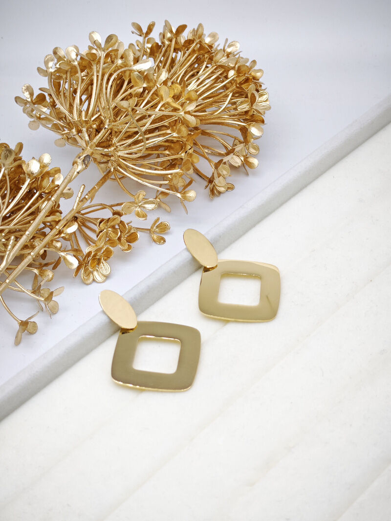 Boucles d'oreilles en acier inoxydable - A06