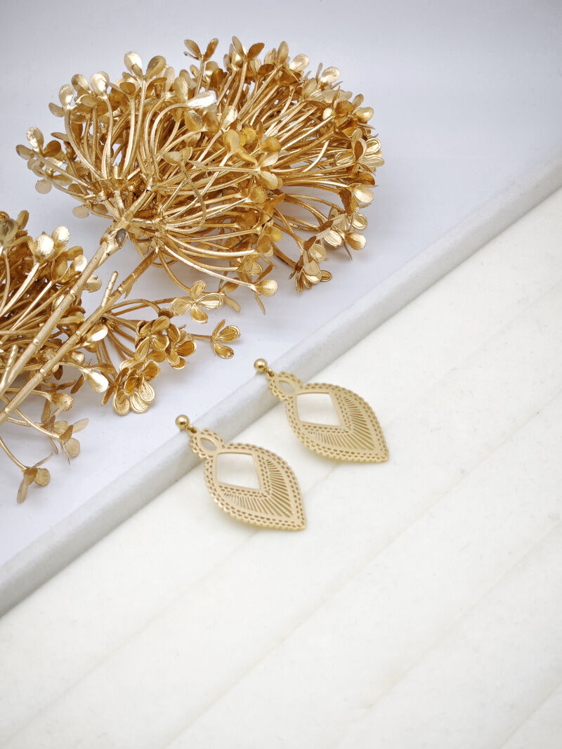 Boucles d'oreilles en acier inoxydable - A40