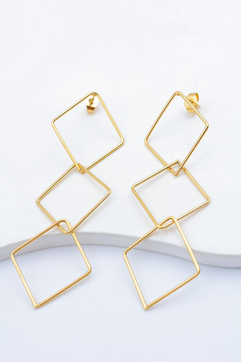 Boucles d'oreilles en acier inoxydable - A52