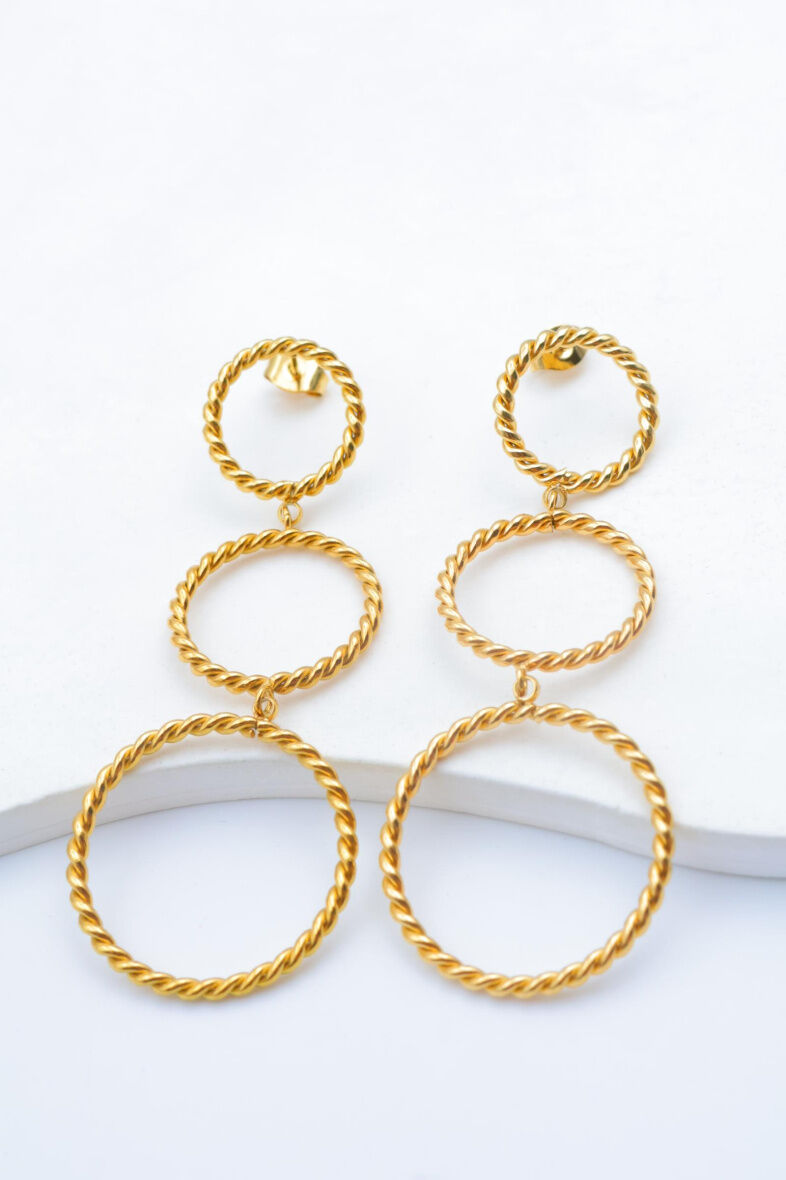 Boucles d'oreilles en acier inoxydable - A86