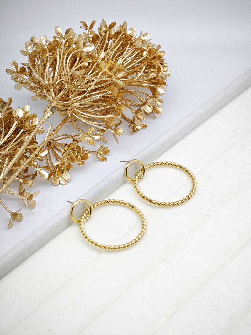 Boucles d'oreilles en acier inoxydable - A88