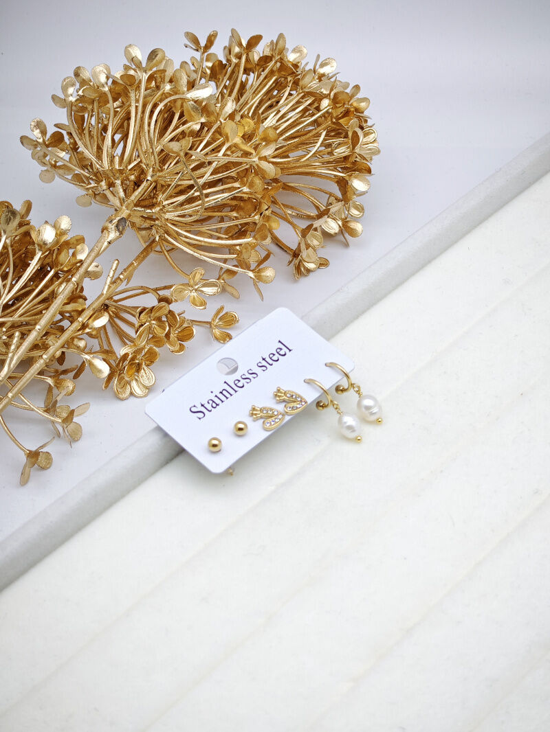 Boucles d'oreilles en acier inoxydable - A94