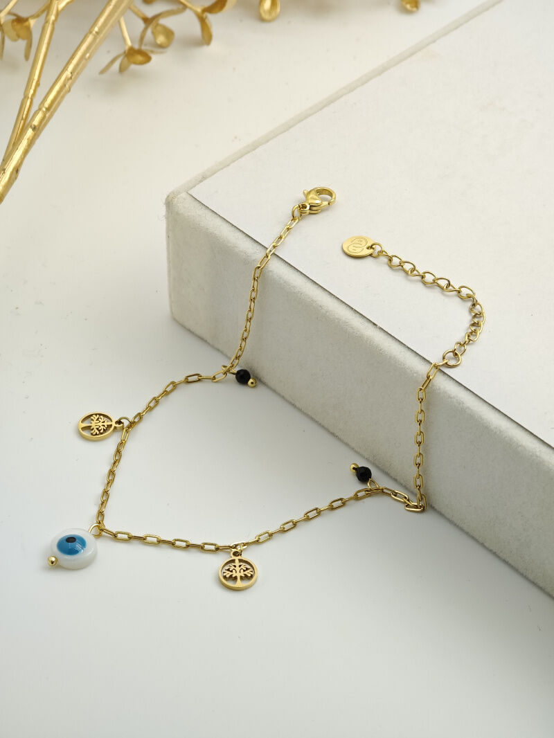 Edelstahl Fußkettchen - A268