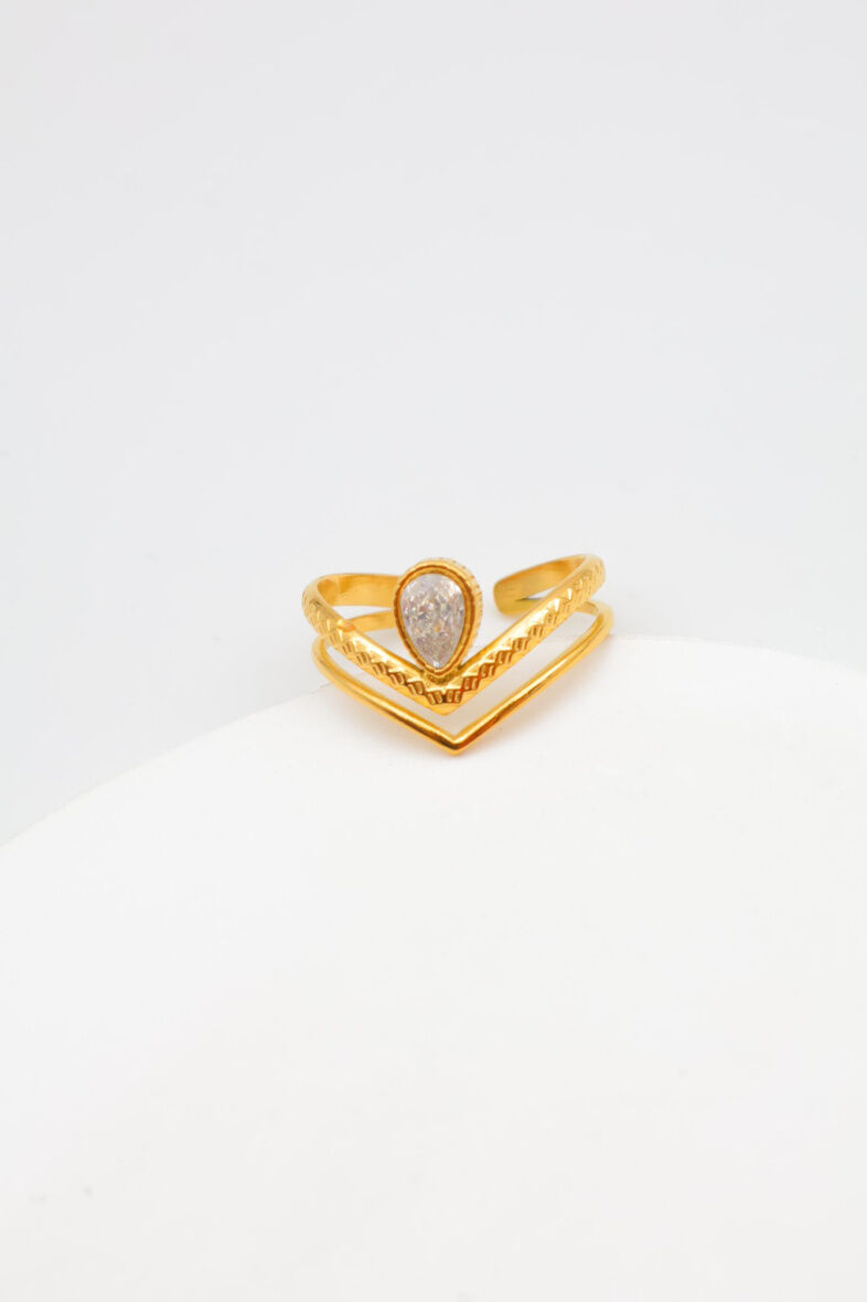 Verstellbarer Edelstahlring - A1107