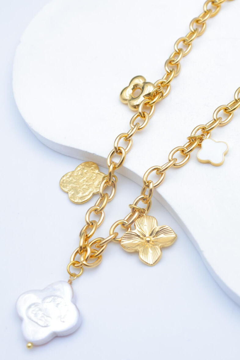 Edelstahl Halskette - A1523-DO