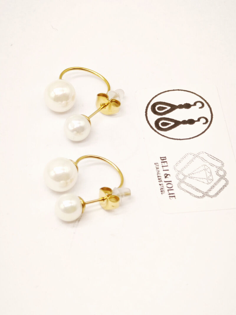 Boucles d'oreilles en acier inoxydable - B45