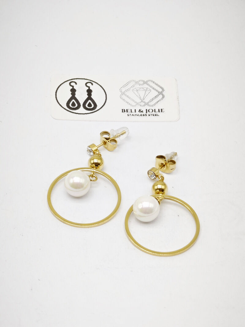 Boucles d'oreilles en acier inoxydable - B47