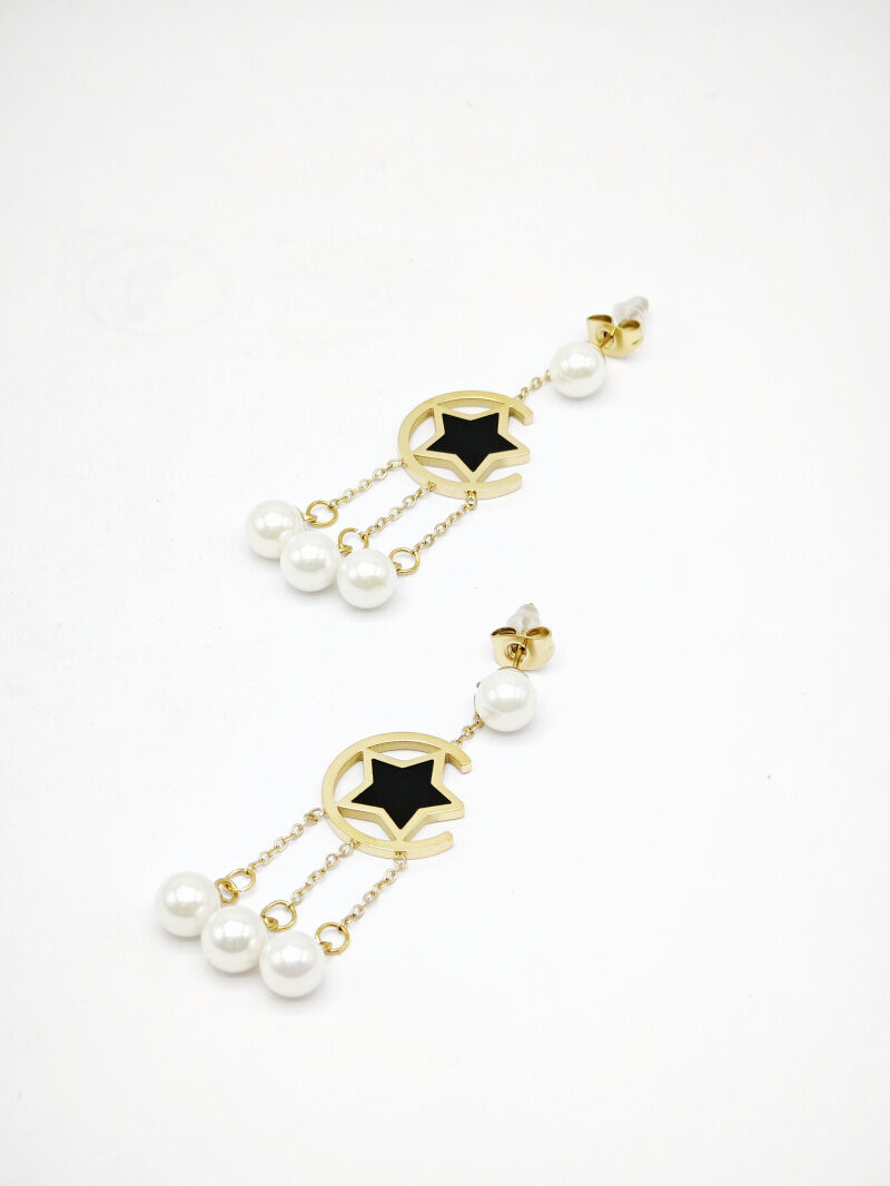 Boucles d'oreilles en acier inoxydable - B48