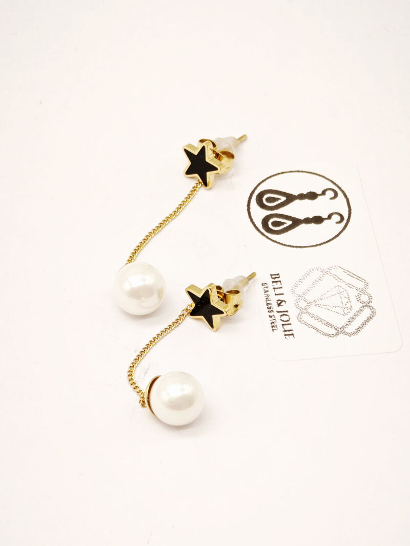 Boucles d'oreilles en acier inoxydable - B77