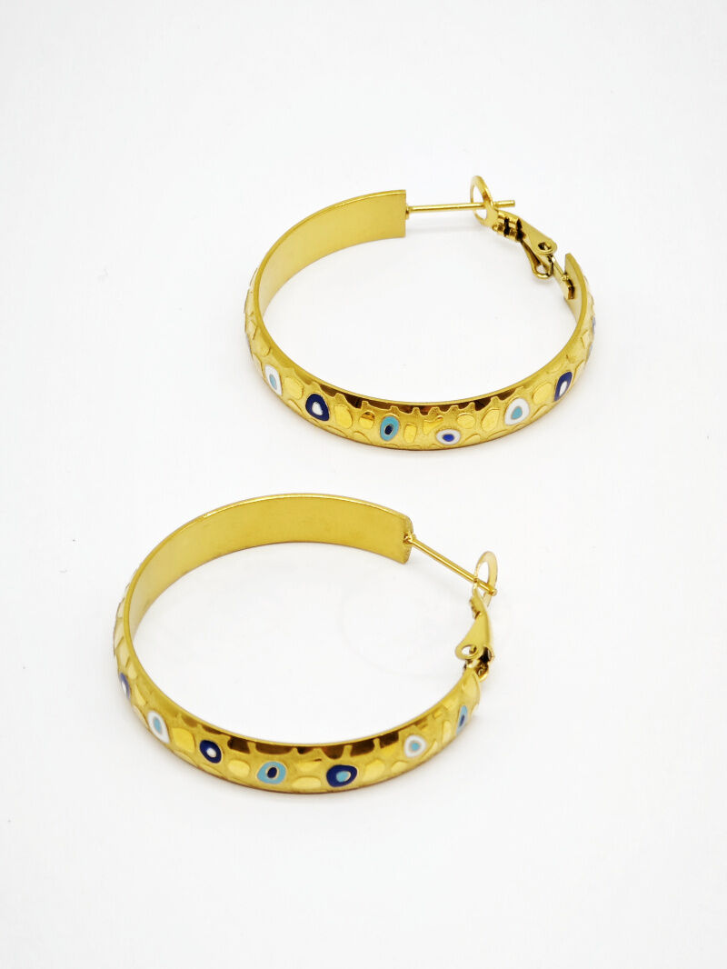 Boucles d'oreilles créoles en acier inoxydable - BK37