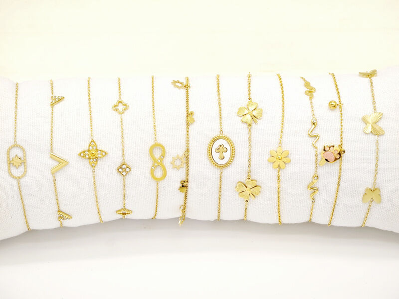 12er-Pack Edelstahlarmbänder mit Kissen - CBR6