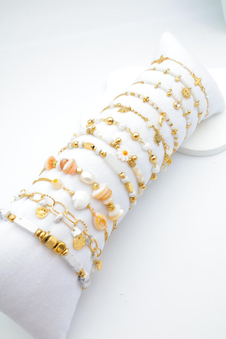 12er-Pack Edelstahlarmbänder mit Kissen - CBR24