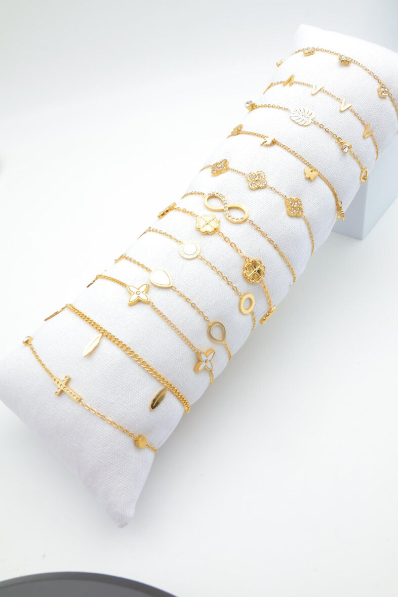 12er-Pack Edelstahlarmbänder mit Kissen - CBR25