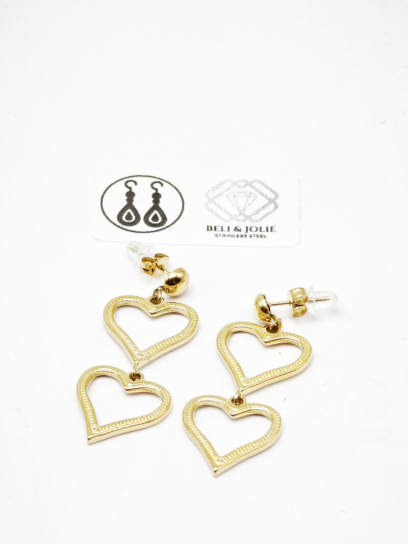 Boucles d'oreilles en acier inoxydable - E48