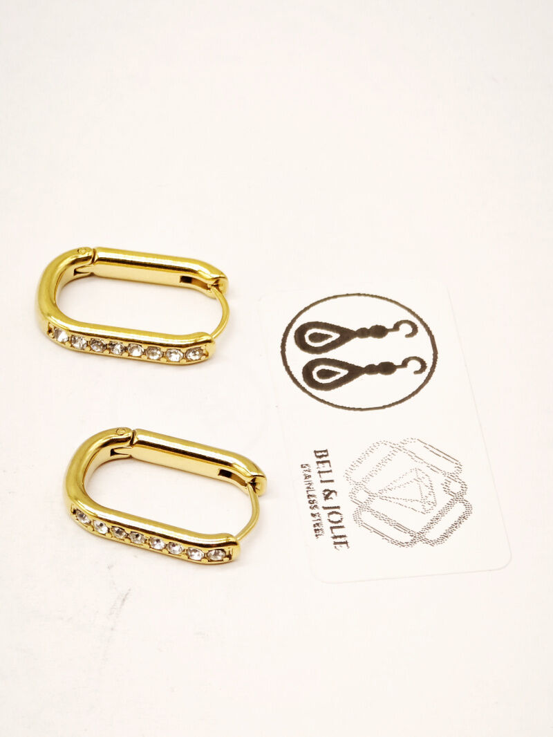 Boucles d'oreilles créoles en acier inoxydable - E54