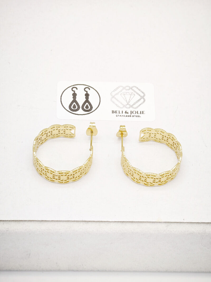 Boucles d'oreilles créoles en acier inoxydable - E70