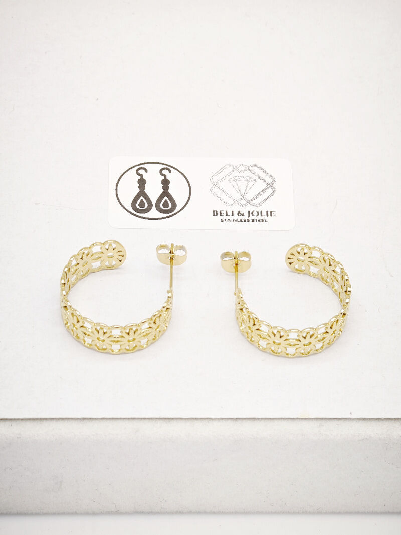 Boucles d'oreilles créoles en acier inoxydable - E72