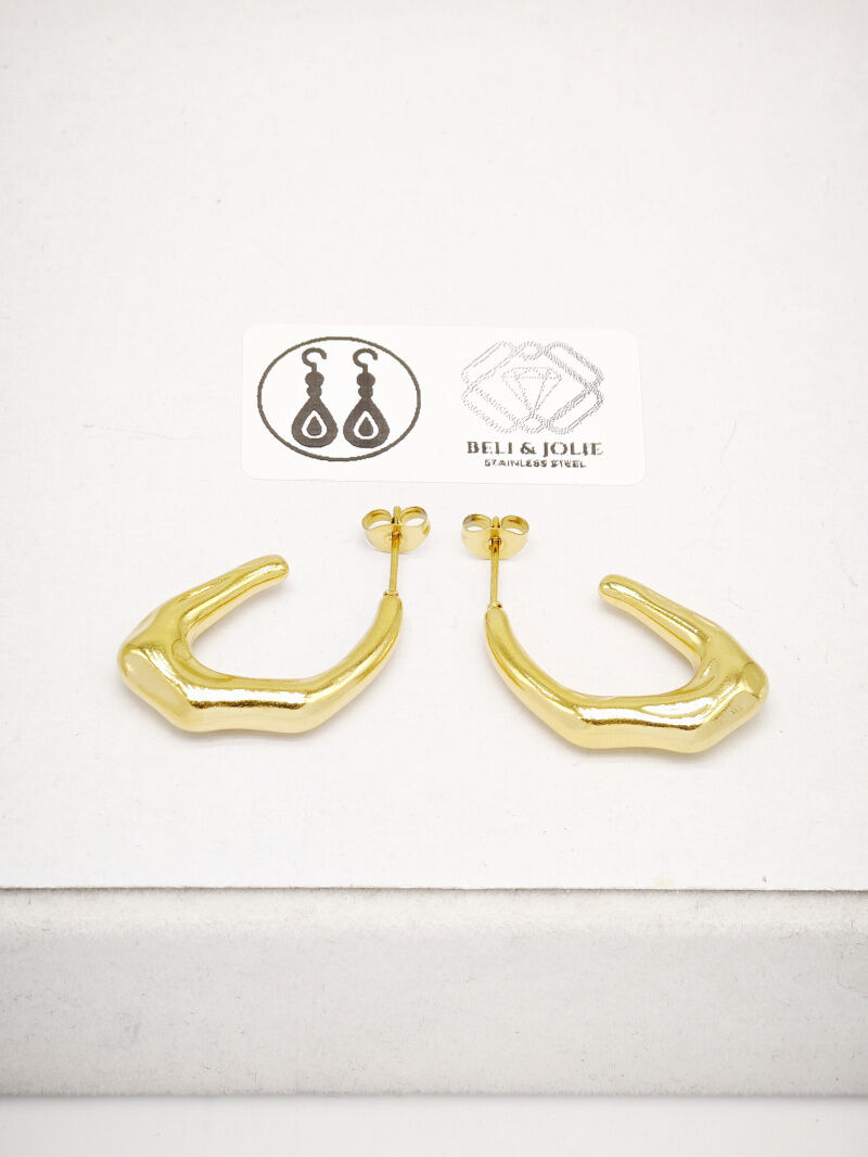 Boucles d'oreilles créoles en acier inoxydable - E89