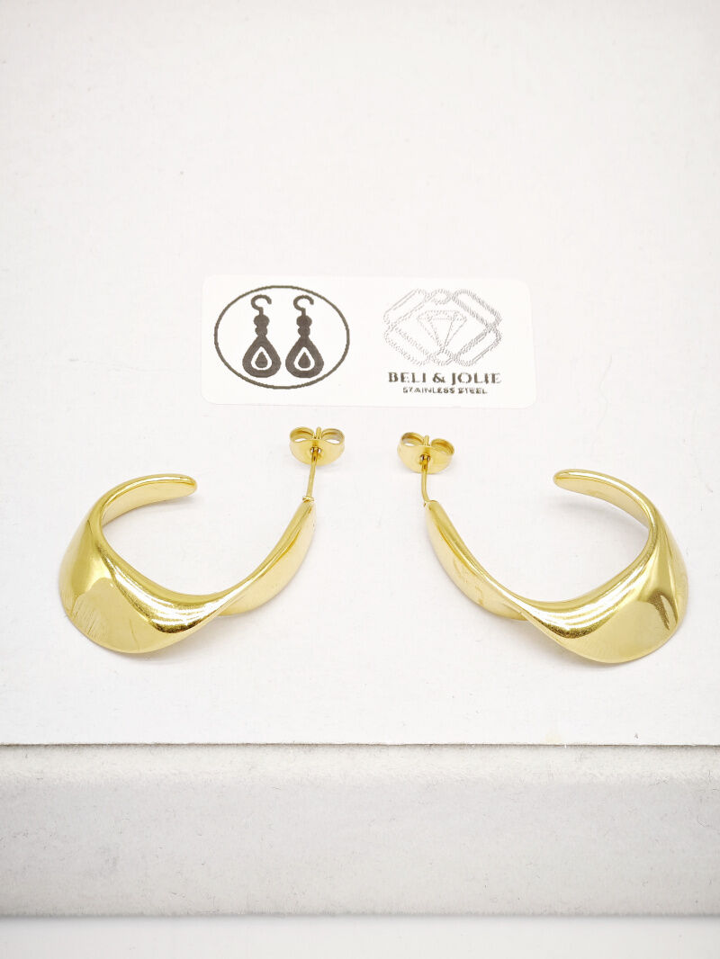 Boucles d'oreilles créoles en acier inoxydable - E90