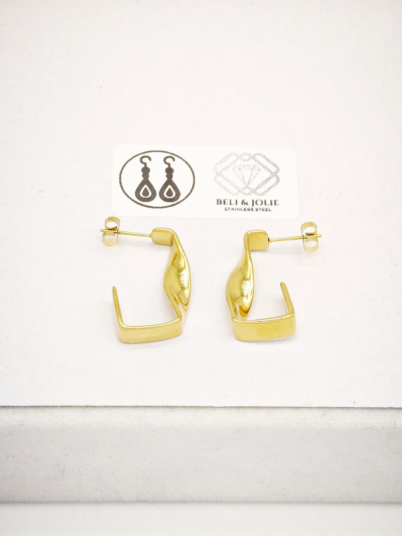 Boucles d'oreilles créoles en acier inoxydable - E92