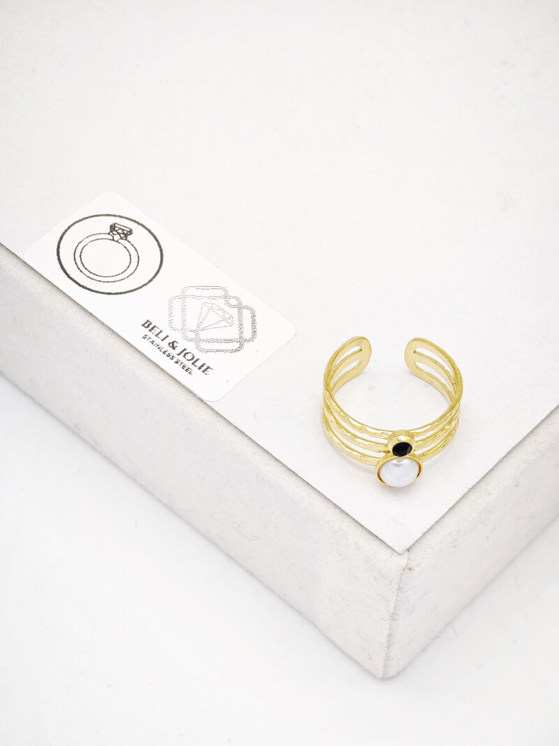 Verstellbarer Edelstahlring - E106