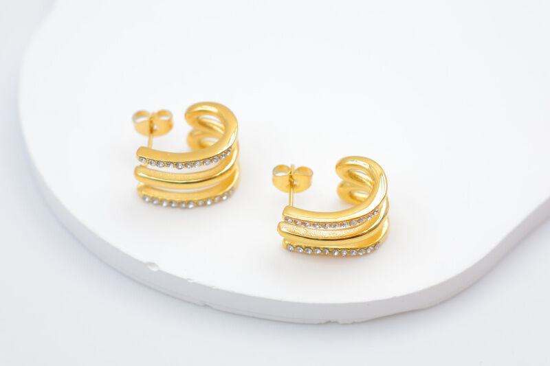 Orecchini a cerchio in acciaio inossidabile - E204