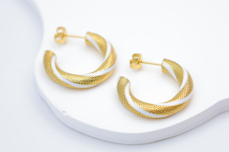 Orecchini a cerchio in acciaio inossidabile - E382