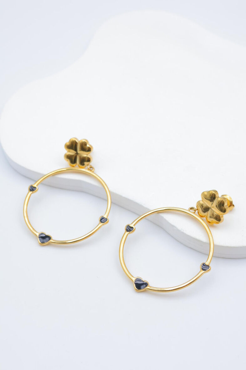 Pendientes de acero inoxidable - E398