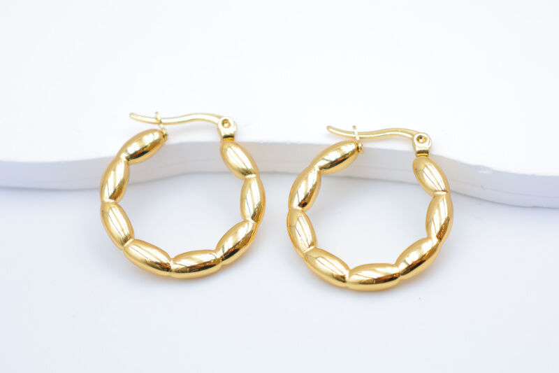 Orecchini a cerchio in acciaio inossidabile - E404