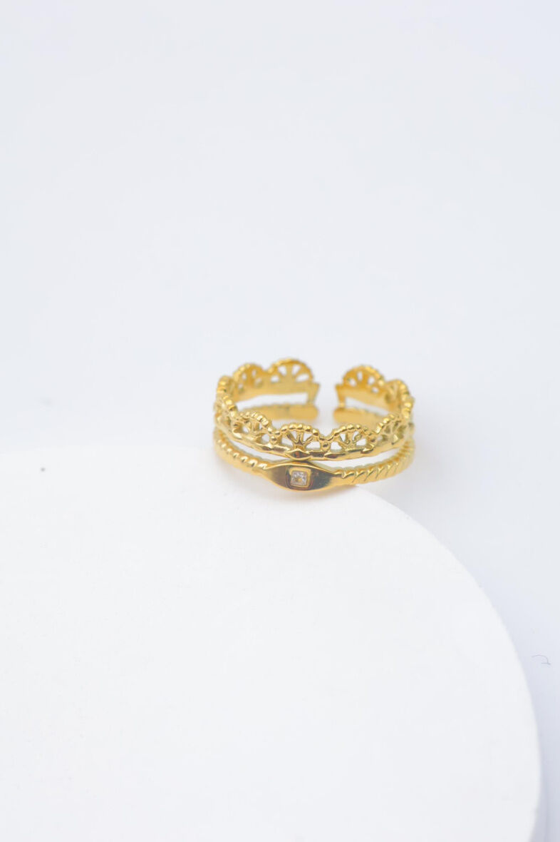 Verstellbarer Edelstahlring - E419