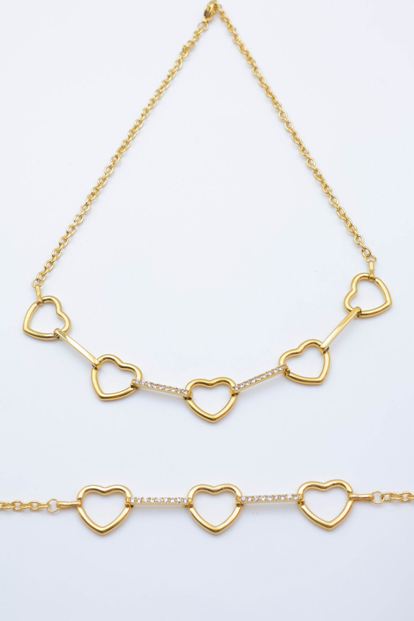 Edelstahl Schmuckset - E585E