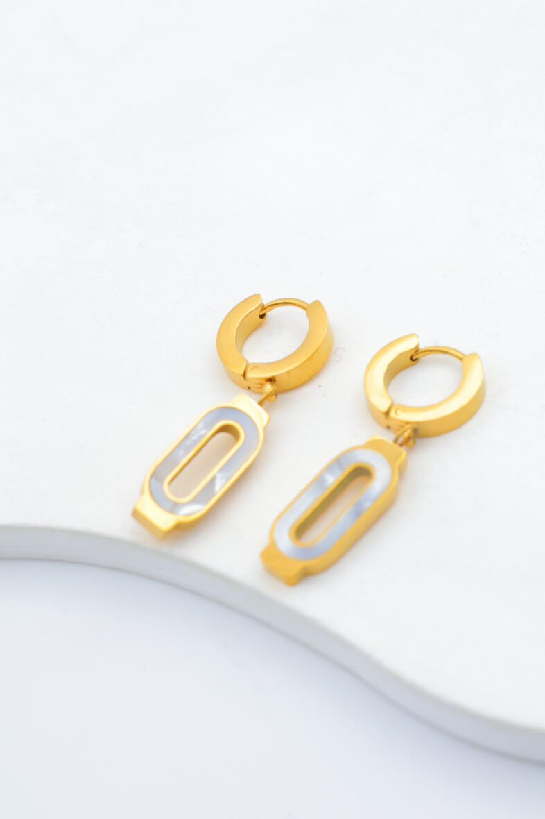 Boucles d'oreilles en acier inoxydable - F03B