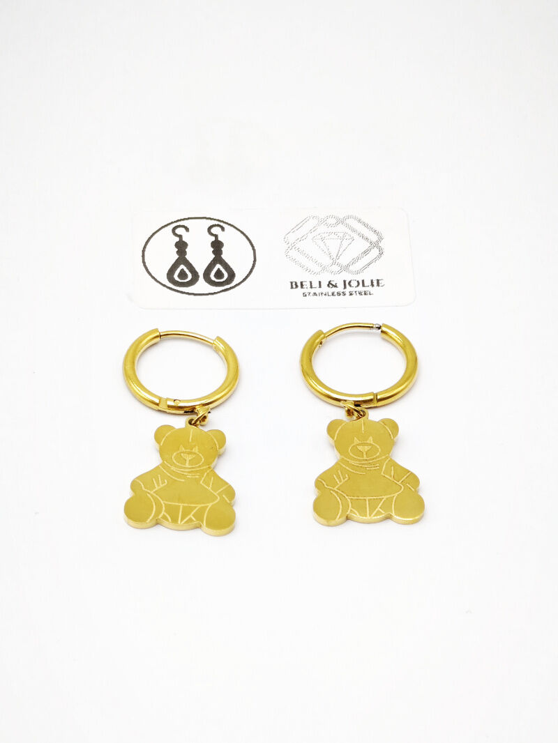 Boucles d'oreilles en acier inoxydable - F08