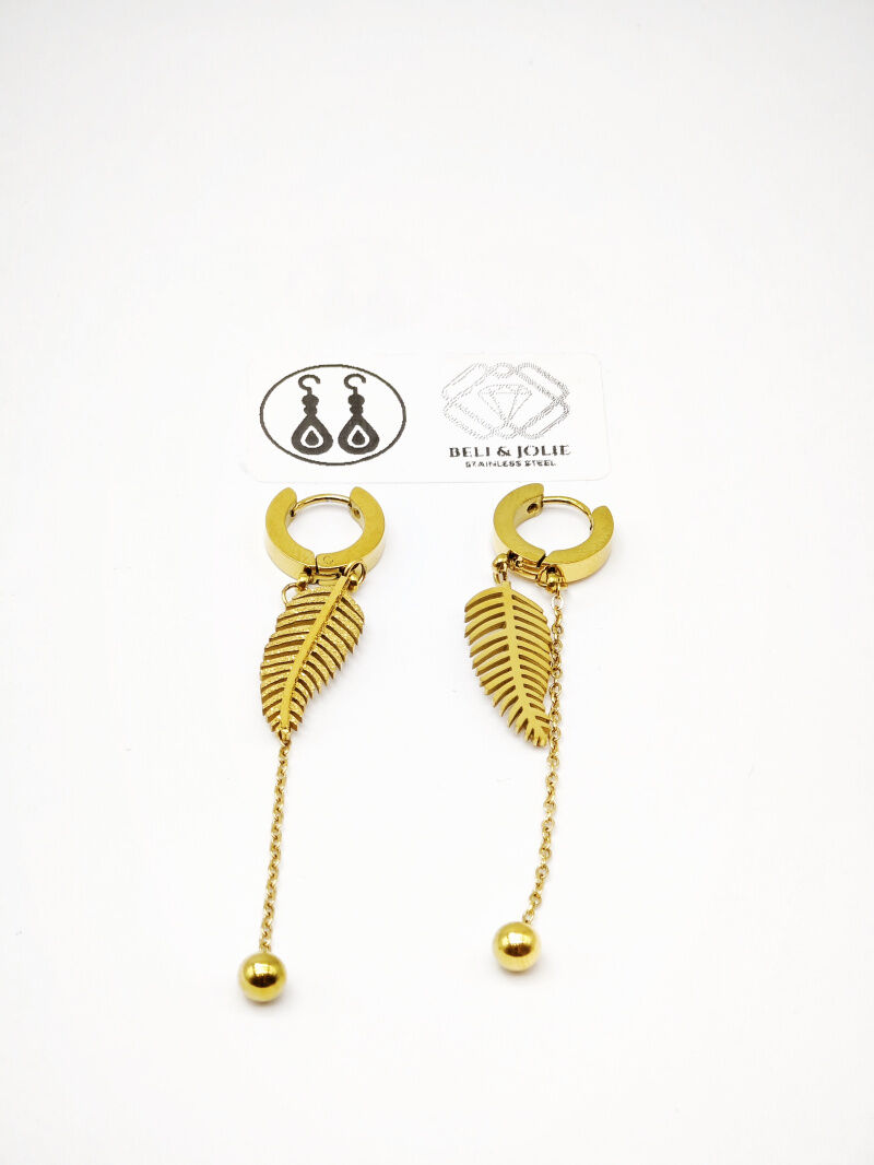 Boucles d'oreilles en acier inoxydable - F14