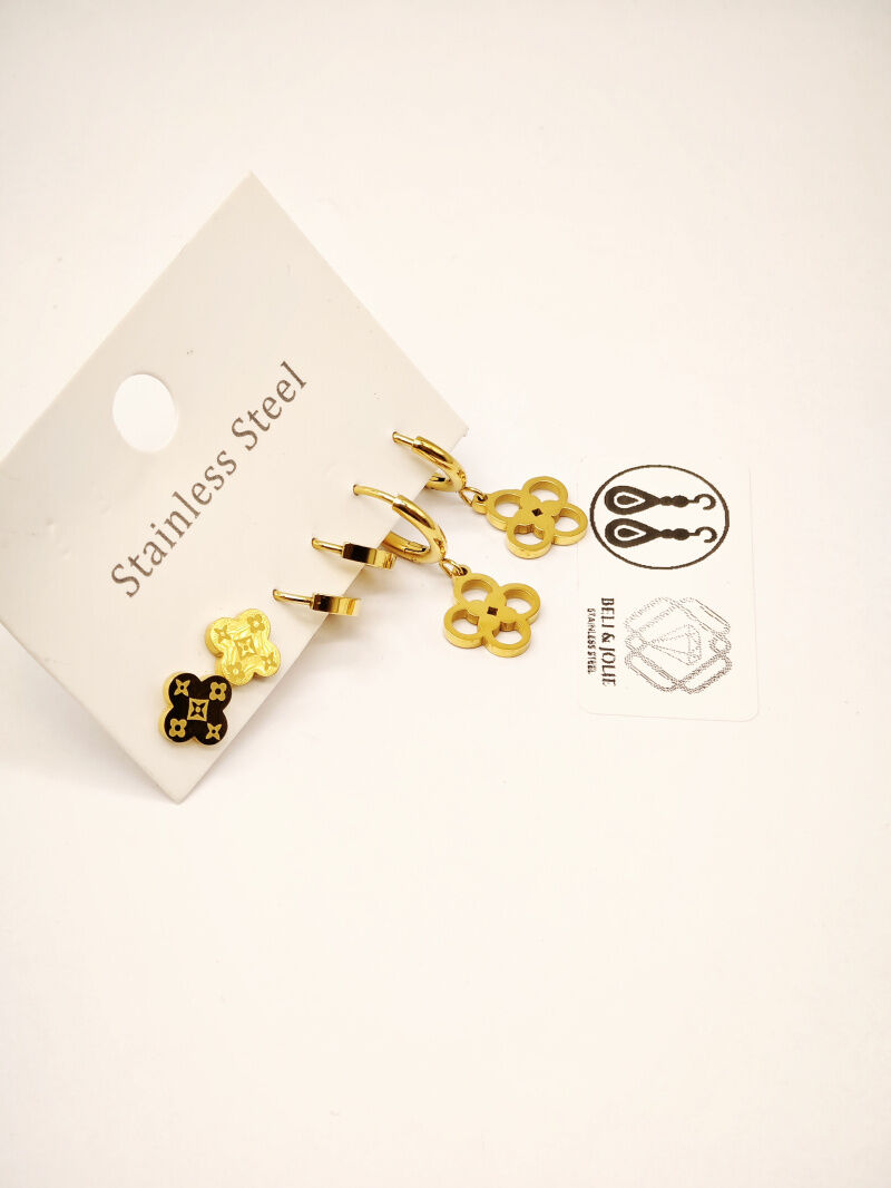 Edelstahl Ohrringe - F98