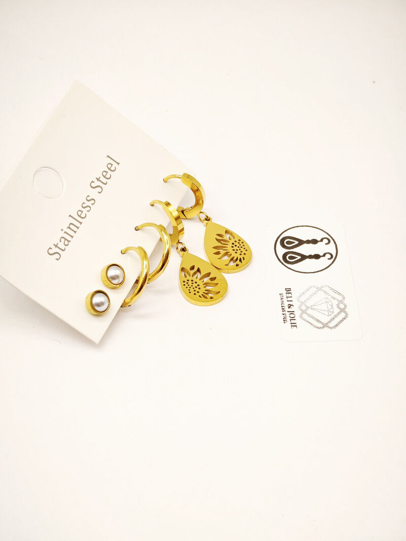 Edelstahl Ohrringe - F99