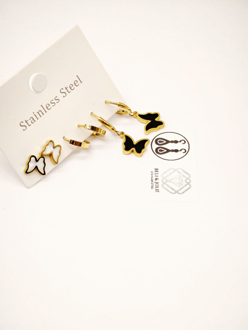 Edelstahl Ohrringe - F100