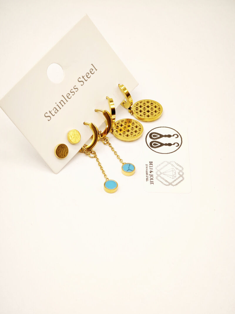 Edelstahl Ohrringe - F103