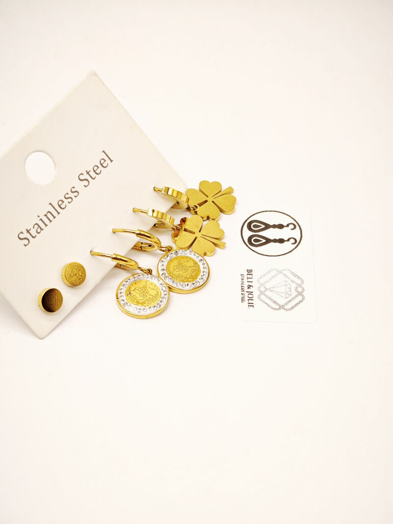 Edelstahl Ohrringe - F106