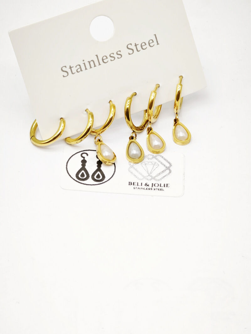 Edelstahl Ohrringe - F124