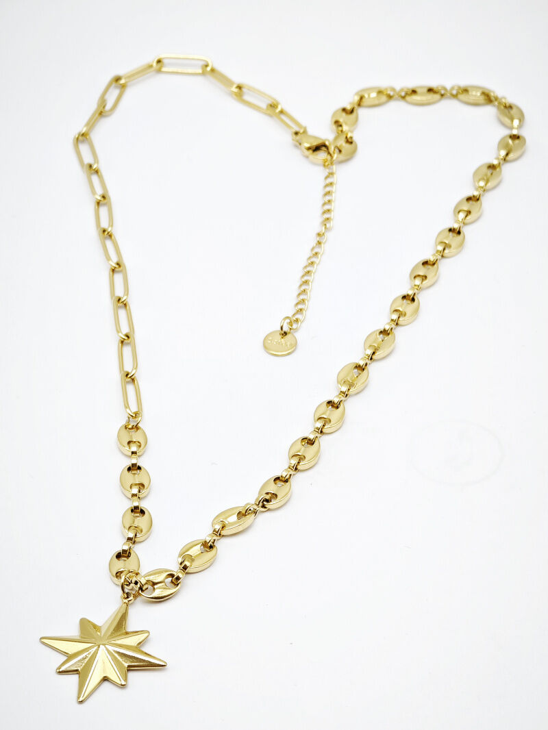 Edelstahl Halskette - F177