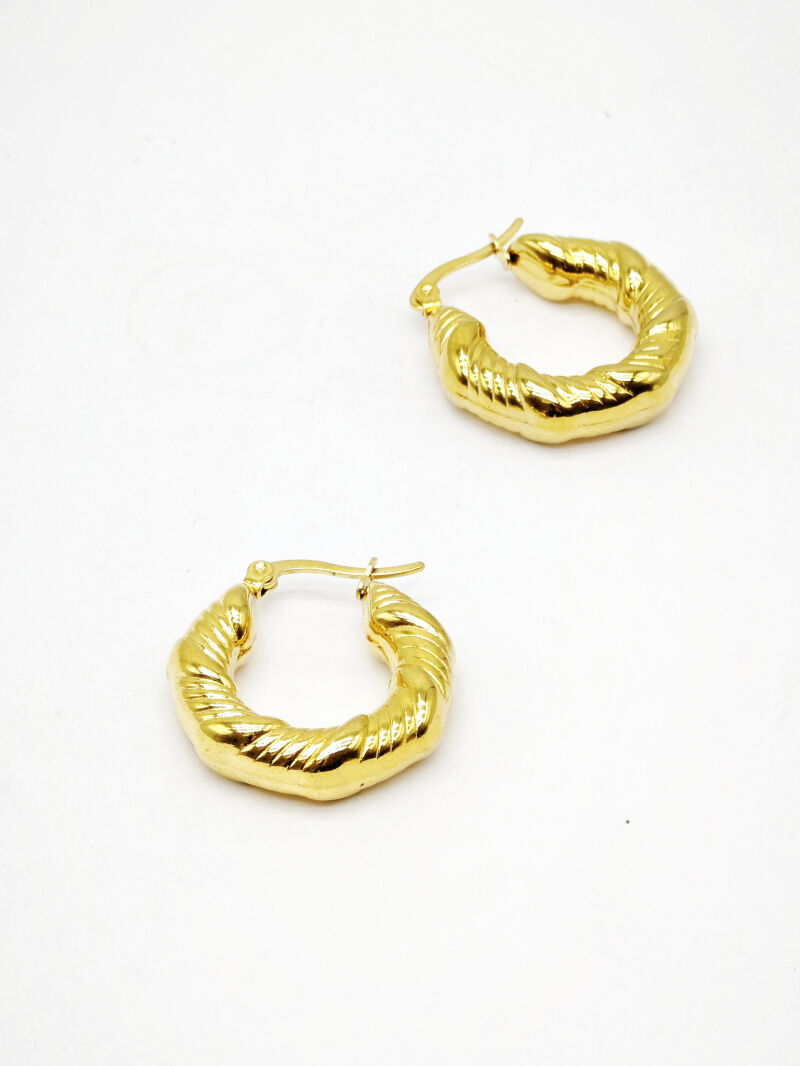 Boucles d'oreilles créoles en acier inoxydable - G54