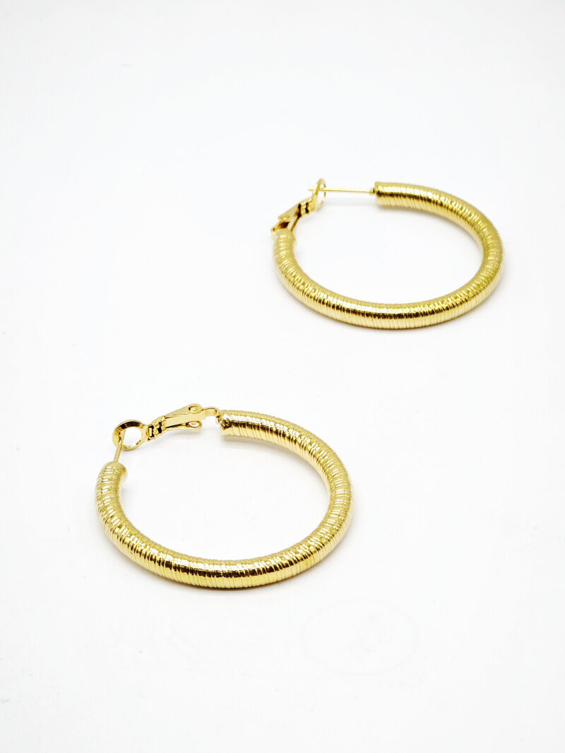 Boucles d'oreilles créoles en acier inoxydable - G69