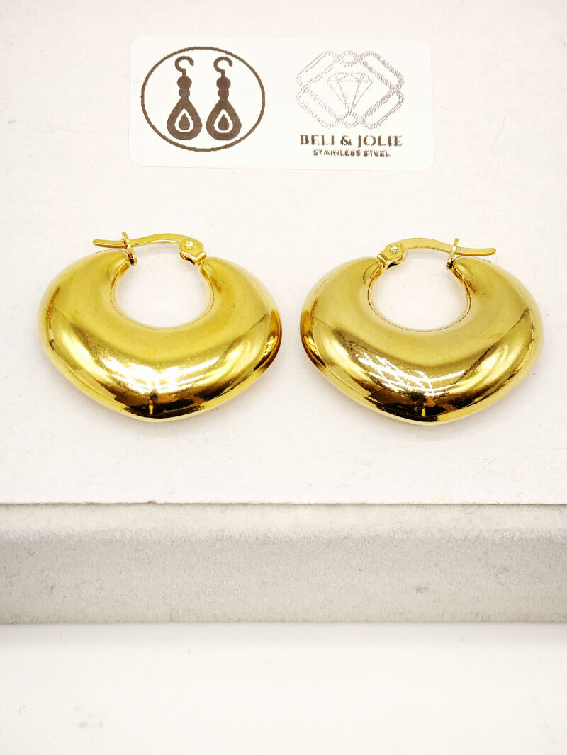 Boucles d'oreilles créoles en acier inoxydable - G76