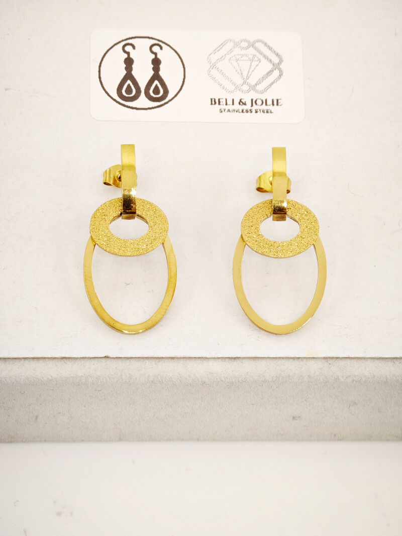 Boucles d'oreilles en acier inoxydable - G80B