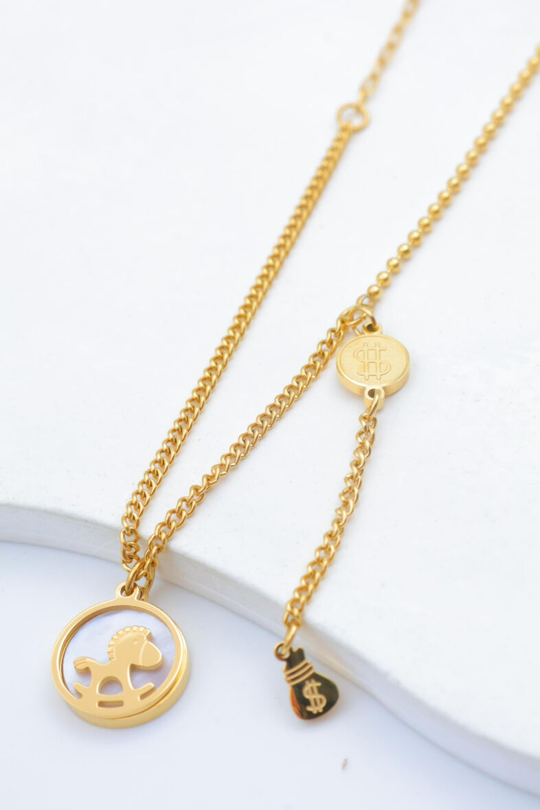 Edelstahl Halskette - J06