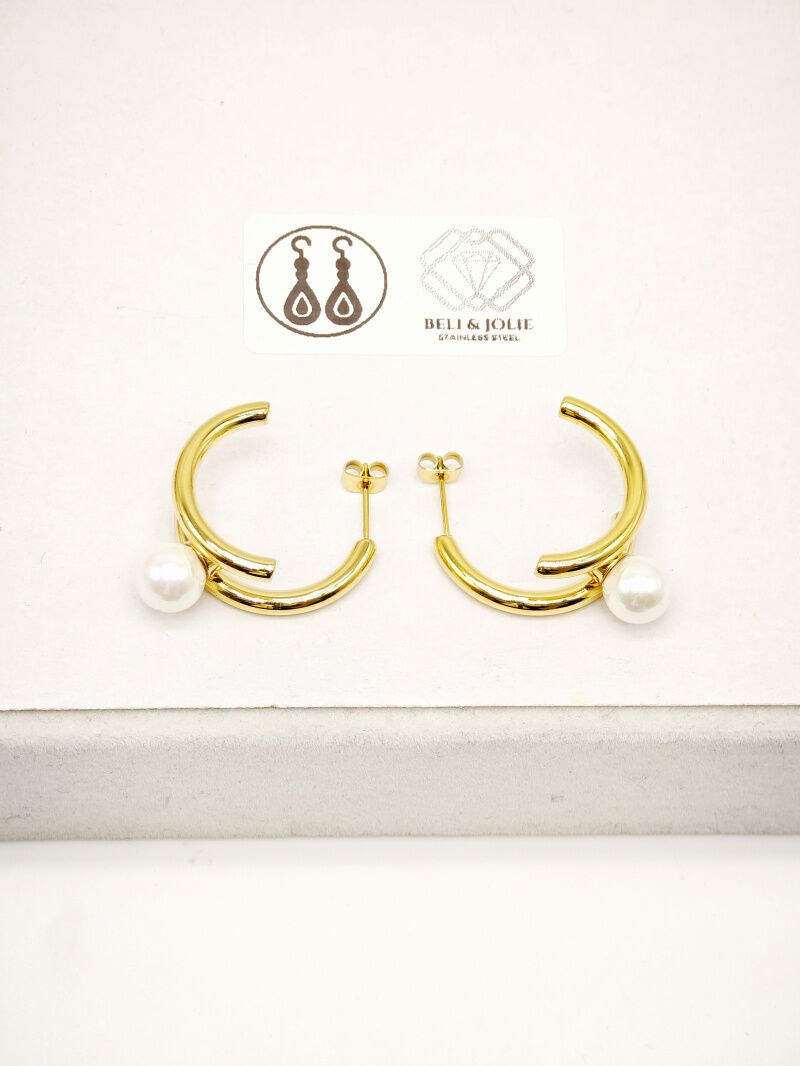 Edelstahl Ohrringe - J30